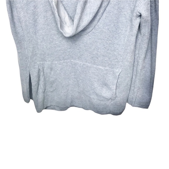 Eileen Fisher Gray Cowl Neck Waffle Knit Pullover Sweater Petite - Picture 4 of 10